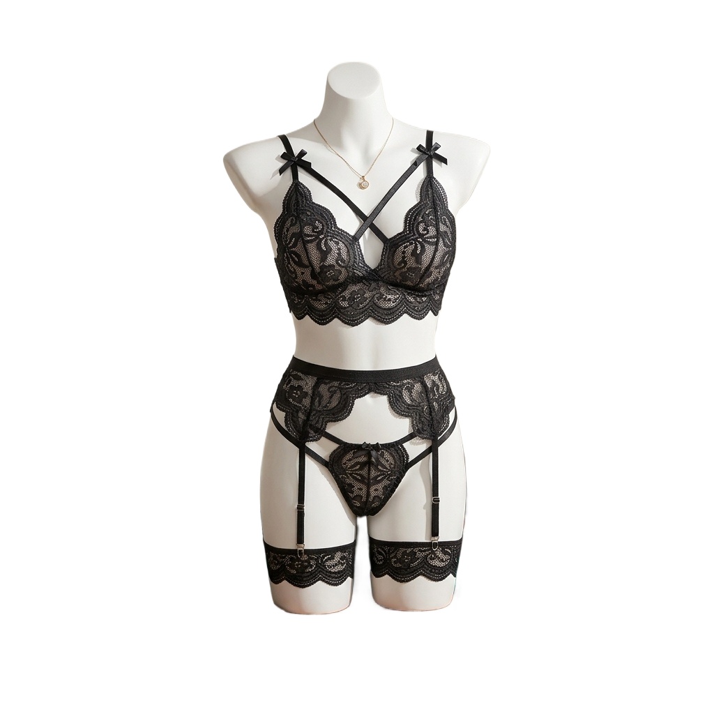طقم لانجري نسائي من الدانتيل ا - مراجعة Garter Belt Set وسعره